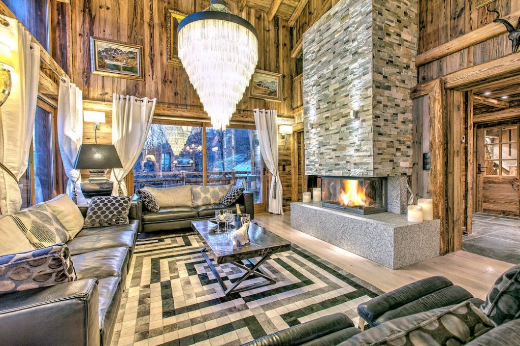 living area chalet